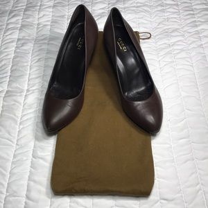 Gucci mocha heels size 37.5 - US 7.5